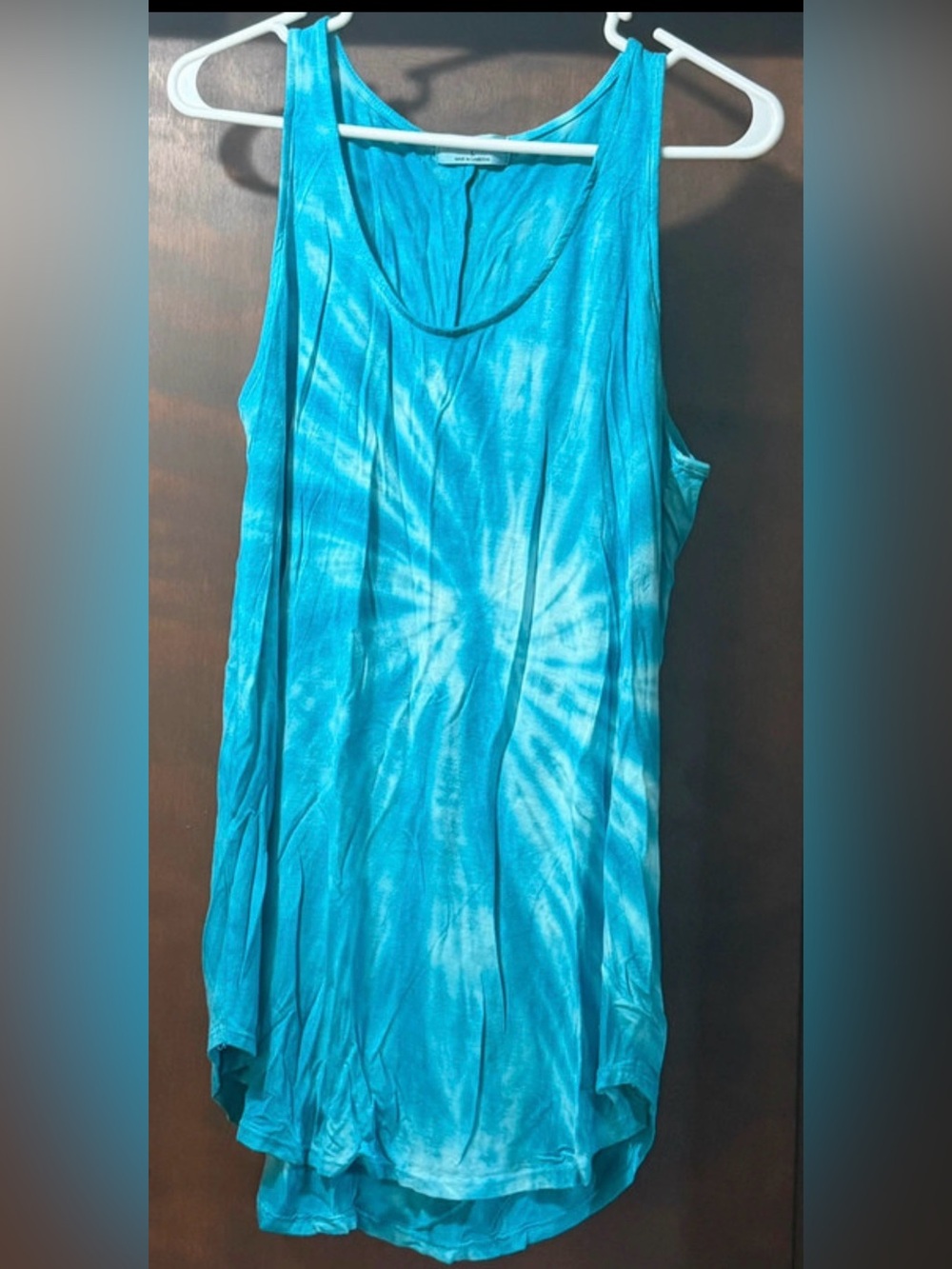 Zenana Outfitters Blue Tie-Dye Tank